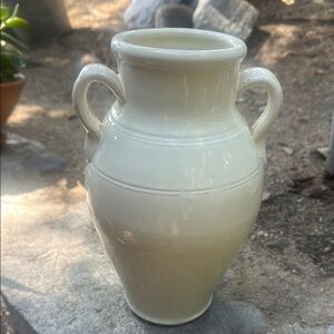 Anthropologie  While Milk Pottery Vase